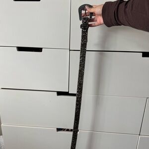 KIDS Black/Sliver Sparkle Belt